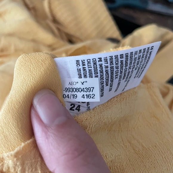 American Eagle Outfitters Yellow Asymmetrical Slip Dress - Picture 8 of 9